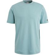 Cast Iron Short sleeve r-neck regular fit in Blauw heren