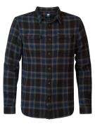 Petrol Overhemd Long Sleeve Check Zwart heren