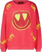 Miss Goodlife Happy Heartface Sweater Roze dames