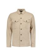 No Excess Overshirt Button Closure Melange Groen heren