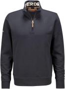 Superdry Sweater Core Logo Henley Blauw heren