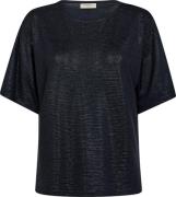 Freequent T-shirt Satina Blauw dames