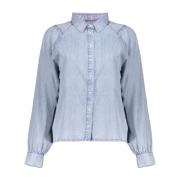 Geisha Blouse denim Blauw dames