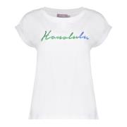Geisha T-shirt honolulu Wit dames