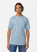 Scotch & Soda T-shirt Micro AOP Blauw heren
