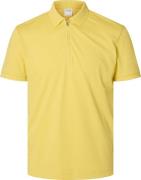 Selected Homme Polo Fave Zip Geel heren