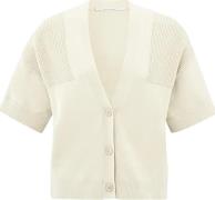 Yaya Vest met ribdetails Wit dames