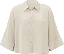 Yaya Korte blouse met wijde mouwen Beige dames