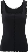 Yaya Singlet with frilled seams Zwart dames