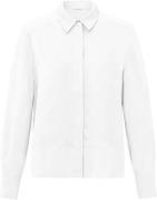 Yaya Satijnen gemixte blouse Wit dames
