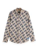 Scotch & Soda Overhemd All-over Print Beige heren