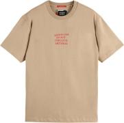 Scotch & Soda T-shirt Artwork Beige heren