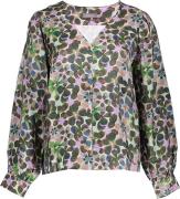 Geisha Blouse Flowers Paars dames