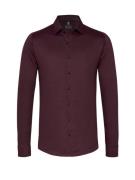 Desoto Overhemd Casual Kent Strijkvrij Bordeaux Rood heren