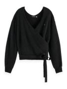 Scotch & Soda Vest Fuzzy Wrap Zwart dames