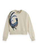 Scotch & Soda Sweater Washed Artwork Crème dames