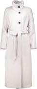 Giacomo Wollen Lange Mantel Off White dames