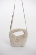 Rino & Pelle Crossbody Tas Cheryl Faux Fur Beige dames