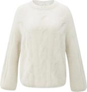 Yaya Trui Kabelmotief Wit dames