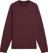 Lyle & Scott Sweater Brushback Fleece Crew Hals Bordeaux Rood heren
