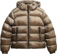 Superdry Puffer Jas Luxe Sports Kaki dames