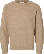 Selected Homme Gebreide Trui Ross Beige heren