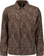 No Excess Overshirt Buttons Fancy Jacquard Bruin dames
