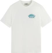 Scotch & Soda T-shirt Front and back artwork regular-fit Wit heren