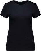 Bomont Rib T-shirt short sleeve Zwart dames