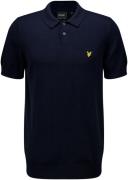 Lyle & Scott polo knitted Navy heren