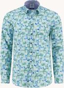 A Fish Named Fred Overhemd Abstract City Groen heren