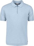 No Excess Polo Zip Frot Blauw heren