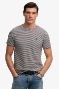 Superdry T-shirt classic essential stripe Blauw heren