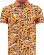 A Fish Named Fred Polo Cubist Oranje heren