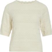 Vila Top Milos Pointelle Wit dames