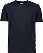 No Excess T-Shirt Crewneck Solid Jacquard Navy heren