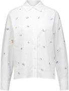 Anna Blue Blouse Lilo Off White dames