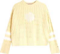 Tommy Hilfiger Trui Textured grapic C neck Geel dames