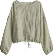 Opus Blouse Filla met koord Semi-transparant Army dames