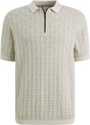 Cast Iron Polo Ajour regular fit  Grijs heren