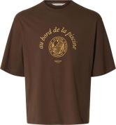 Selected Homme T-shirt Norman  Bruin heren
