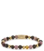 Rebel and Rose Armbanden Winter Glow II - 6mm - yellow gold plated Bru...