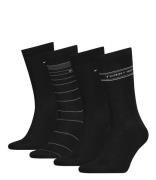 Tommy Hilfiger Sokken Sock 4-Pack Tin Giftbox Zwart