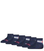 Tommy Hilfiger Sokken Baby Sock 6P Flag Donkerblauw