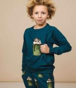 SNURK Nachtmode & Loungewear Hot Choco Sweater Kids Blauw