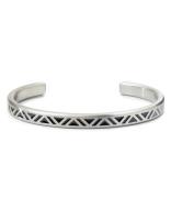 Bangle Brushed Black Triangle