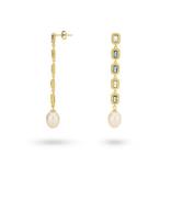 Earring With Colored Stones And Sweetwater Pearl 424105Y