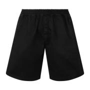 Katoenen Twill Bermuda Shorts 14 Bros , Black , Heren