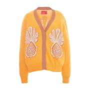 Maximalist Ananas Cardigan La DoubleJ , Yellow , Dames