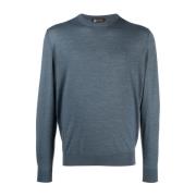 Luxe Cashmere Zijden Trui Colombo , Blue , Heren